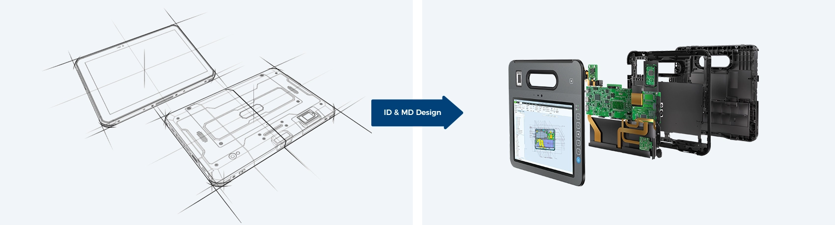 A design sketch from idea to creation